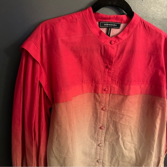 BCBGMAXAZRIA Gradient Pink to Cream Women's Button Down | Size Small - Picture 4 of 9